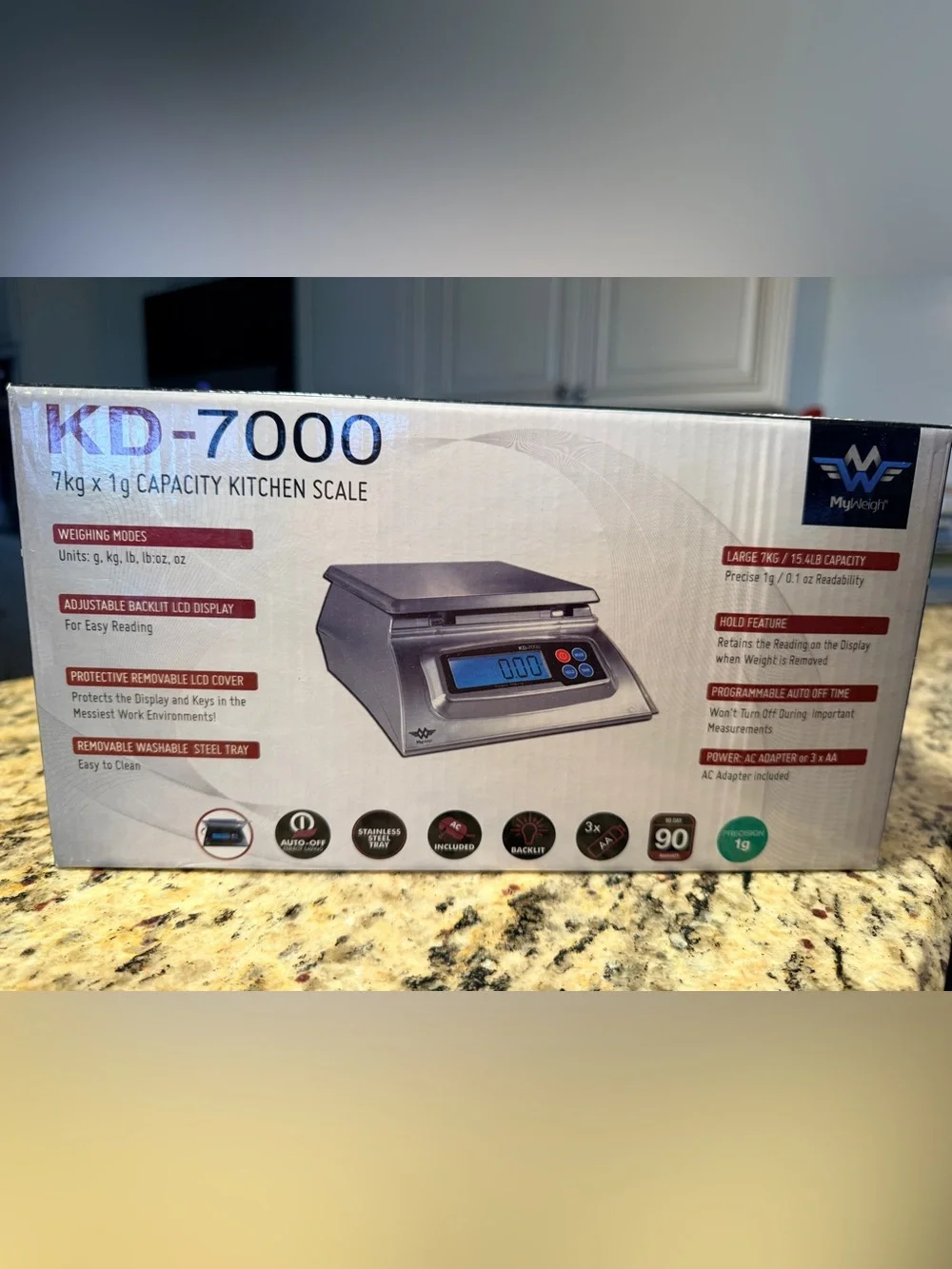 Stainless Steel My Weigh 7000 Kitchen (or SHIPPING) Electric Scale.  NWOT